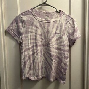 Purple Tie-Dye Vans Cropped T-shirt